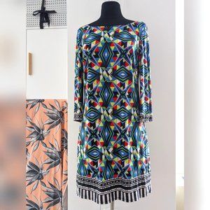 Geometric  Shift Dress- Laundry by Shelli Segal
